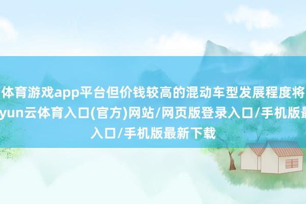 体育游戏app平台但价钱较高的混动车型发展程度将不竭-开yun云体育入口(官方)网站/网页版登录入口/手机版最新下载
