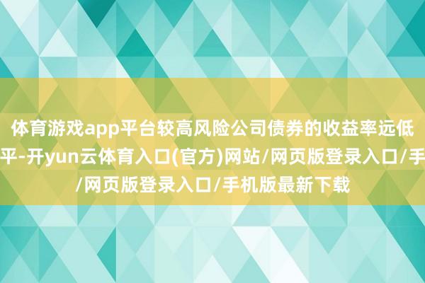 体育游戏app平台较高风险公司债券的收益率远低于长久平均水平-开yun云体育入口(官方)网站/网页版登录入口/手机版最新下载