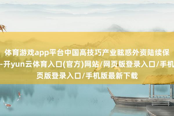体育游戏app平台中国高技巧产业眩惑外资陆续保执较快增长-开yun云体育入口(官方)网站/网页版登录入口/手机版最新下载